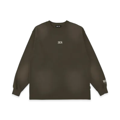 WIND AND SEA Sulfur Dyeing Logo L/S Tee "Brown"