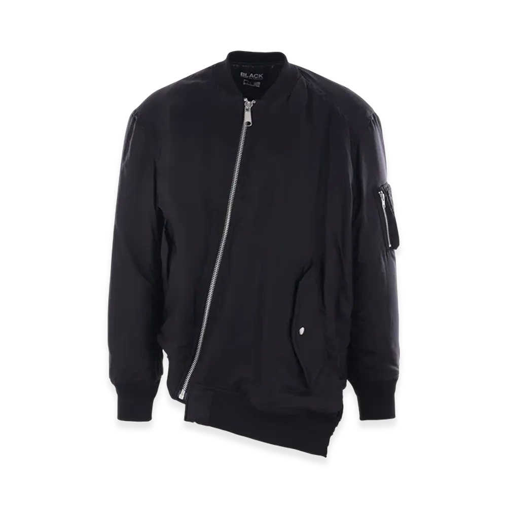 BLACK COMME des GARCONS Reversible Asymmetric Bomber Jacket "Black"
