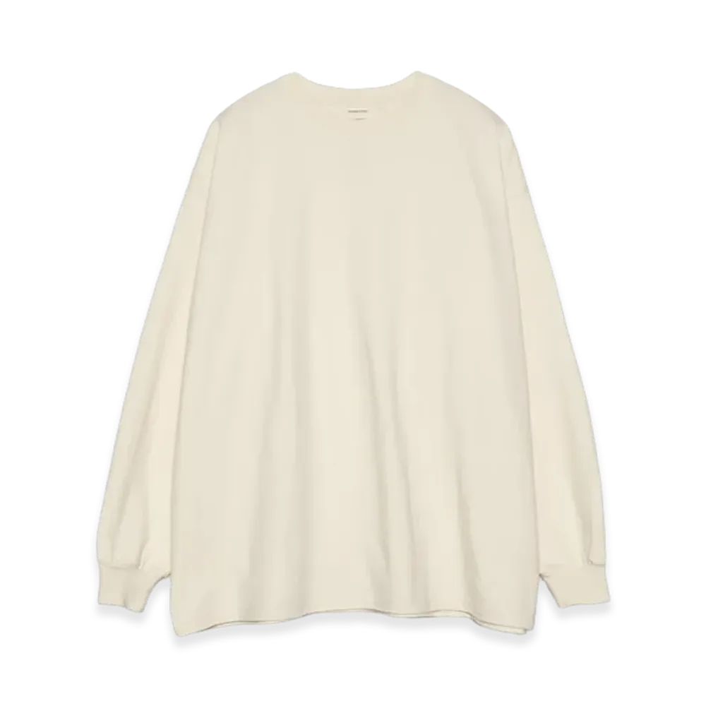 Graphpaper minus Organic Cotton L/S Oversized Tee "Natural"
