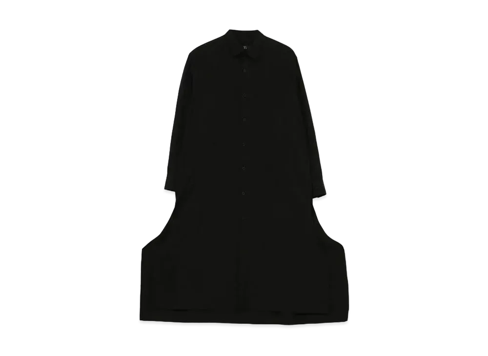 Yohji Yamamoto Y's BROAD CURVE SLIT BLOUSE "Black"