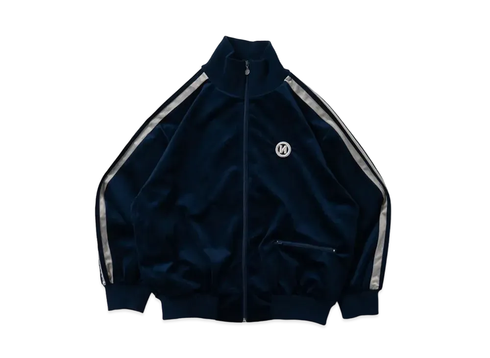 9090 "N" Logo Velor Track Jacket "Navy"