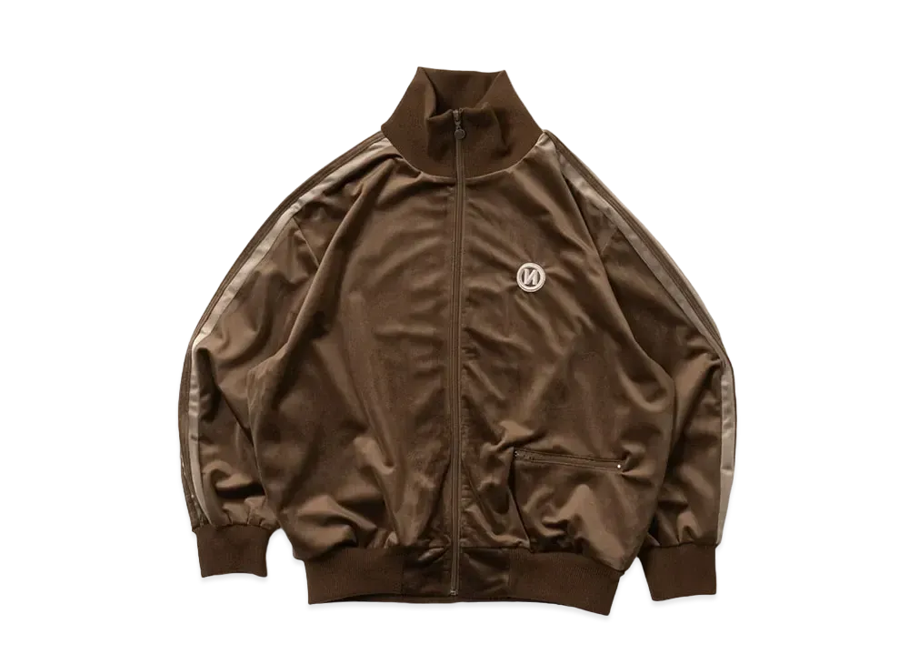 9090 "N" Logo Velor Track Jacket "Brown"