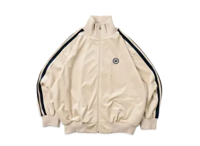 9090 "N" Logo Velor Track Jacket "Ivory"