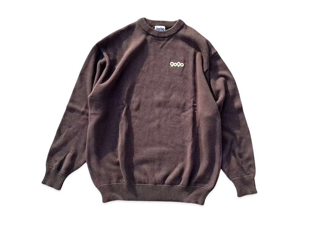 9090 OG Logo Simple Crewneck Knit "Black"