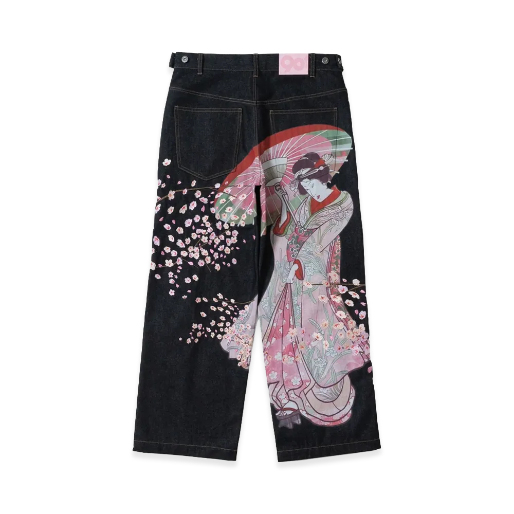 9090 x Badly in Love Ukiyo-e Straight Denim "Rigid Blue"