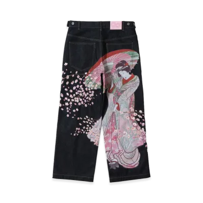 9090 x Badly in Love Ukiyo-e Straight Denim "Rigid Blue"