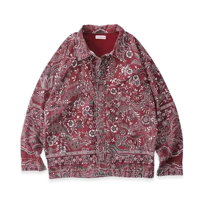 NICENESS Gyan Bandana Trucker Jacket "Red"