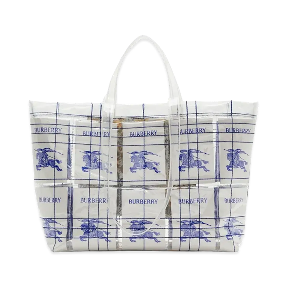 Burberry Embroidered Pvc Shopping Bag "Printed"