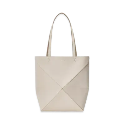 LOEWE Puzzle Fold Tote Medium "Light Ghost"