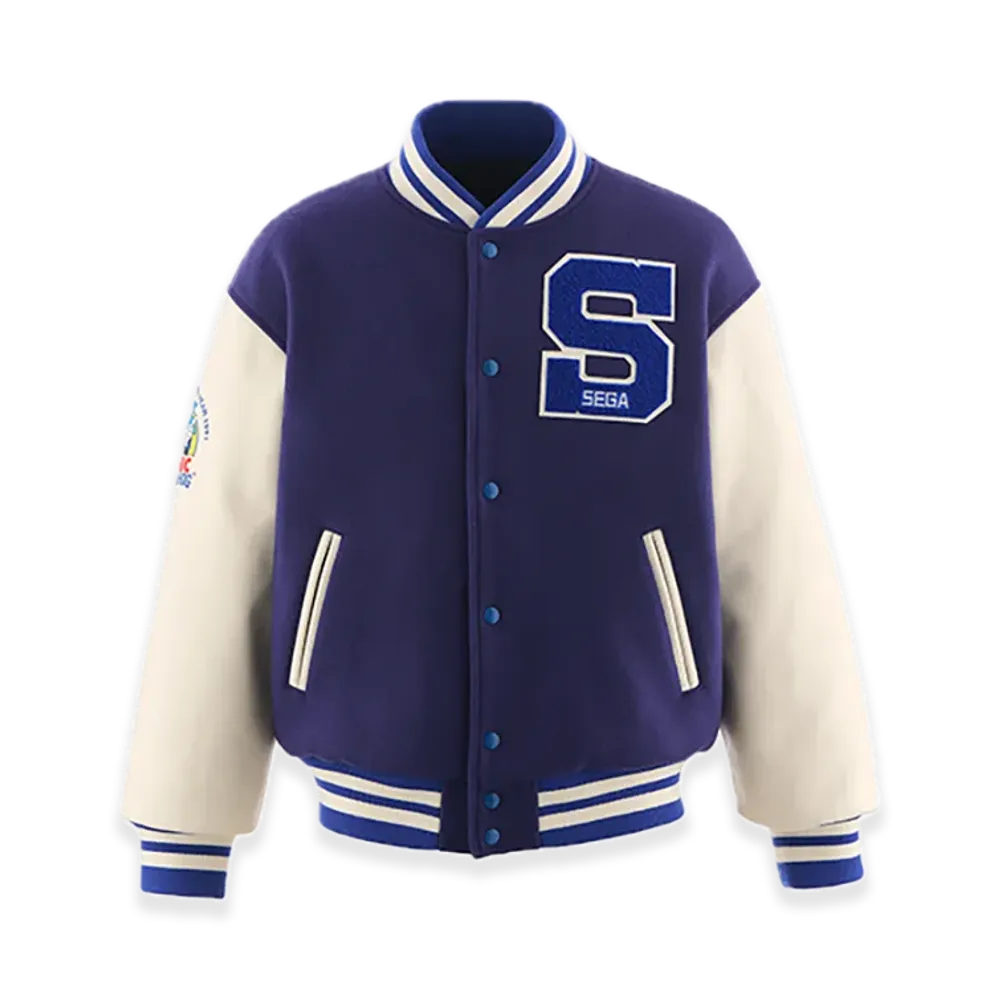 SAINT Mxxxxxx x SEGA SG Varsity Jacket Saint Sega "Blue"