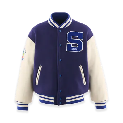 SAINT Mxxxxxx x SEGA SG Varsity Jacket Saint Sega "Blue"