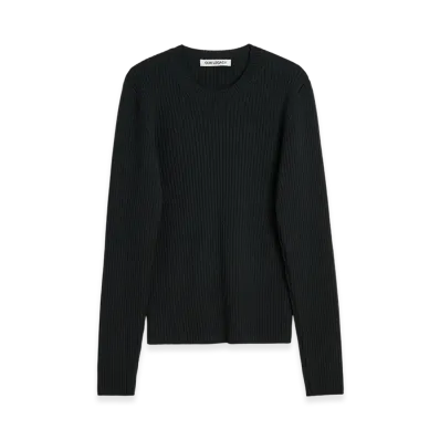 OUR LEGACY Compact Roundneck "Off Black Rustic Merino"