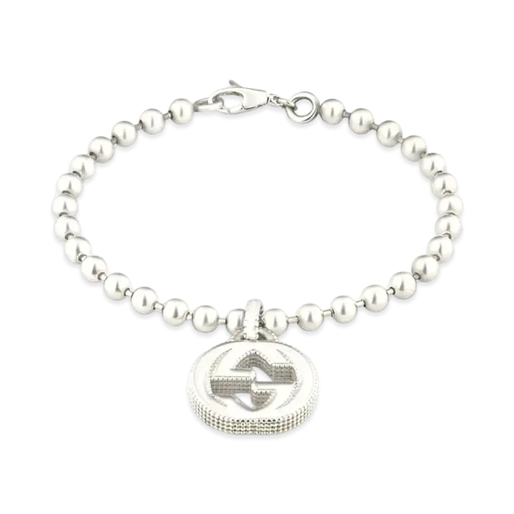 GUCCI Silver Bracelet With Interlocking G