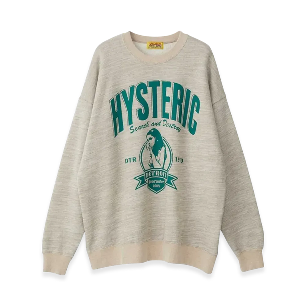 HYSTERIC GLAMOUR DTR Smoker Oversized Sweatshirt "Beige"