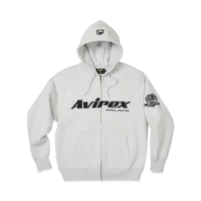 PALACE Avirex Zip Hood "Gray Marl"