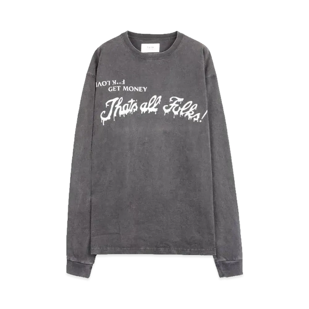 TAIN DOUBLE PUSH OUTSIDE THE FLAME REGULAR LONG SLEEVE "BLACK"