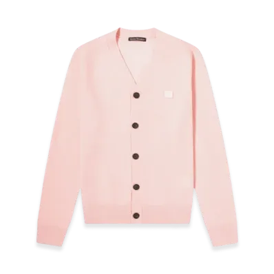 Acne Studios Keve Face V-Neck Cardigan "Blush Pink"