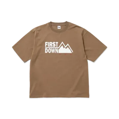 FIRST DOWN FDUSA S/S TEE COTTON JERSEY "Light Khaki"