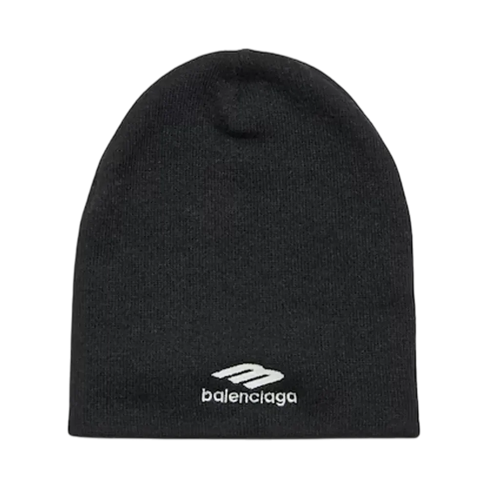 BALENCIAGA 3B Sports Icon Ski Beanie "Black/White"