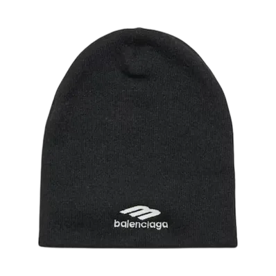 BALENCIAGA 3B Sports Icon Ski Beanie "Black/White"