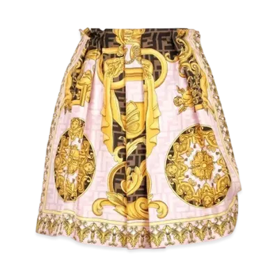 FENDI x Versace Fendace Multicolor Silk Skirt "Multicolor"