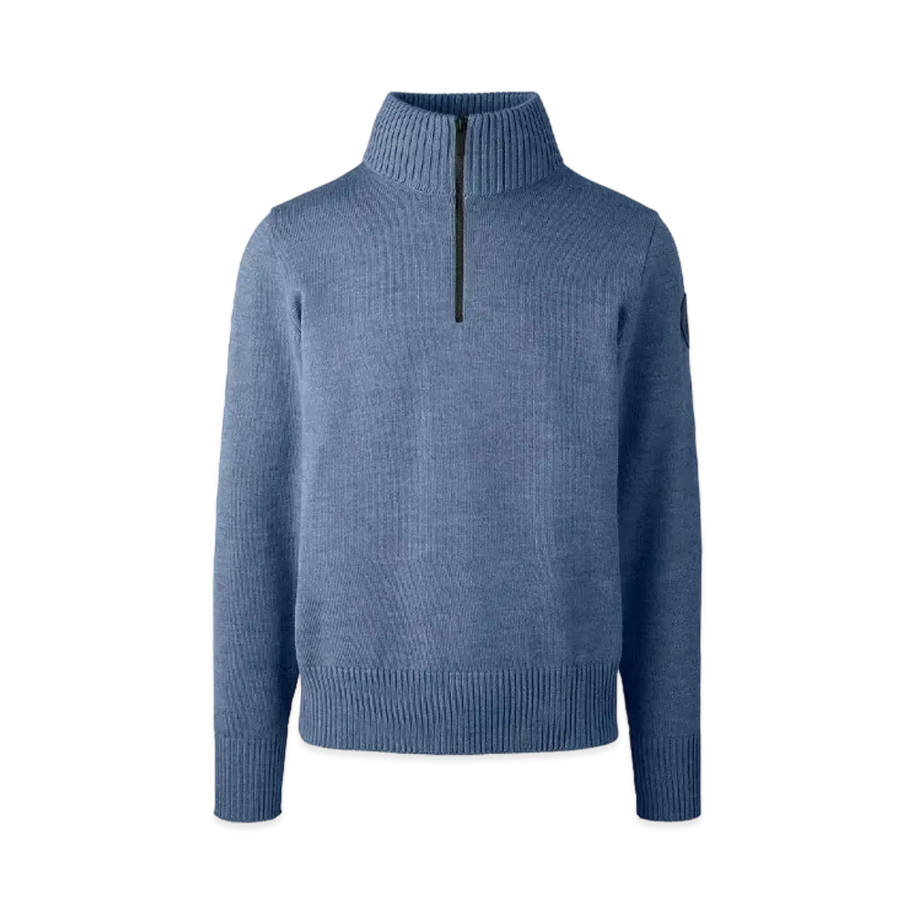 CANADA GOOSE Rosseau 1/4 Zip Sweater "Ozone Blue Heather"