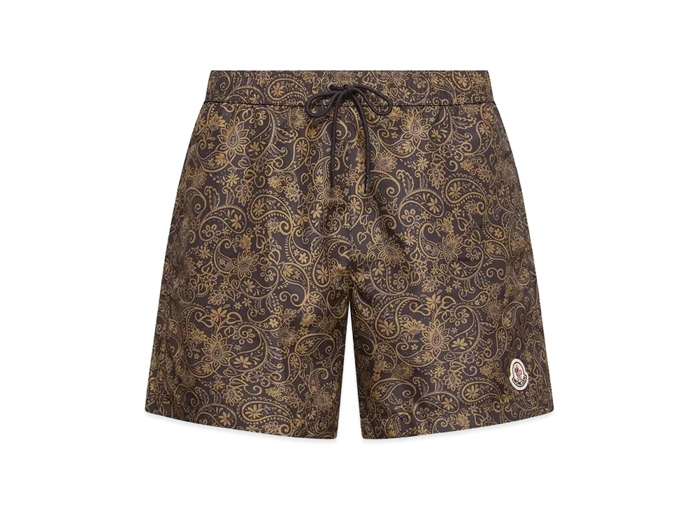 MONCLER Paisley Print Swim Shorts "Navy Blue"