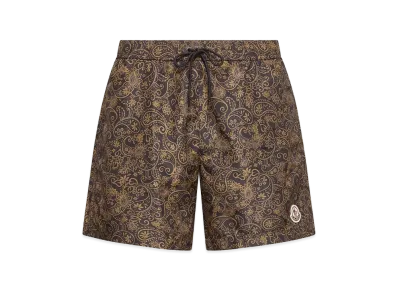 MONCLER Paisley Print Swim Shorts "Navy Blue"