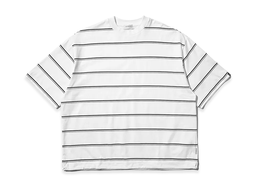 CLESSTE Thick Thin Stripe S/S T-Shirt With Drawstrings 