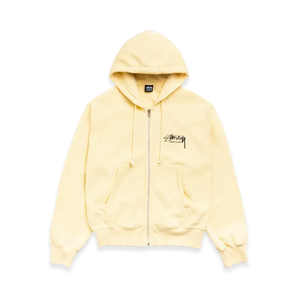 Stussy Beach Roots Zip Hoodie Garment Dyed "Gold"