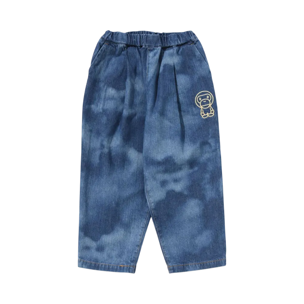 A BATHING APE Milo High Tone Bleach 10Oz Denim Pants "Indigo"