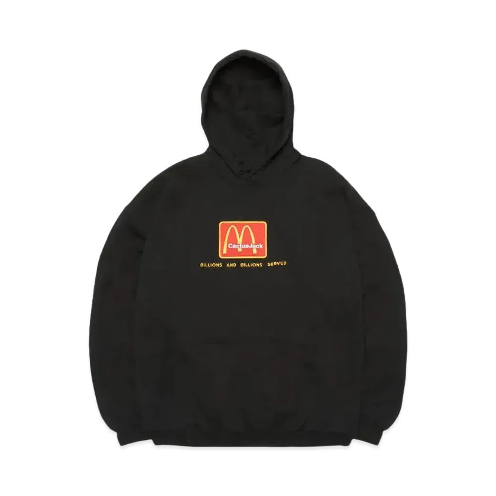 Travis Scott Cactus Jack x McDonald's Billions Served Hoodie "Washed Black"