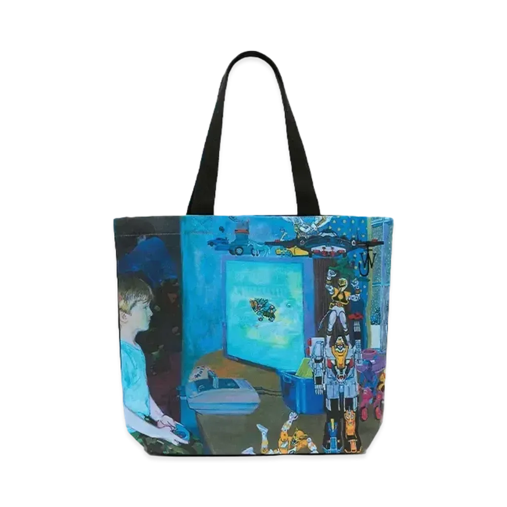 JW ANDERSON Canvas Shopper Bag "Blue"