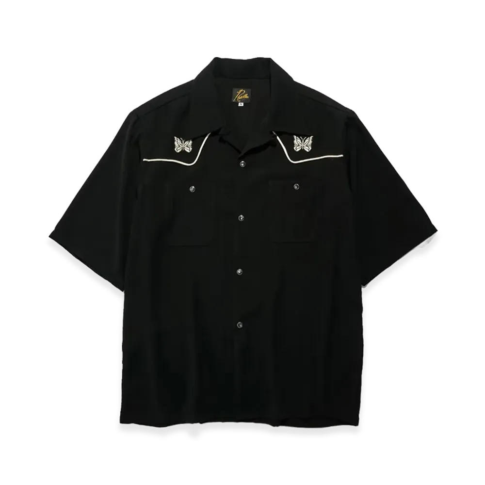 NEEDLES x STUDIOUS Piping Cowboy S/S Shirt - Amunzen "Black"