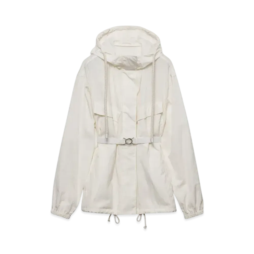 PRADA Women's Technical Ponge Blouson Jacket "Ivory"