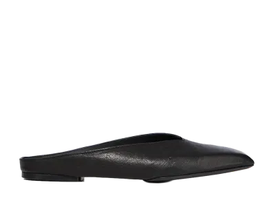 Rick Owens Women's SS26 Ballerina Mule Washed Lamb "Black"