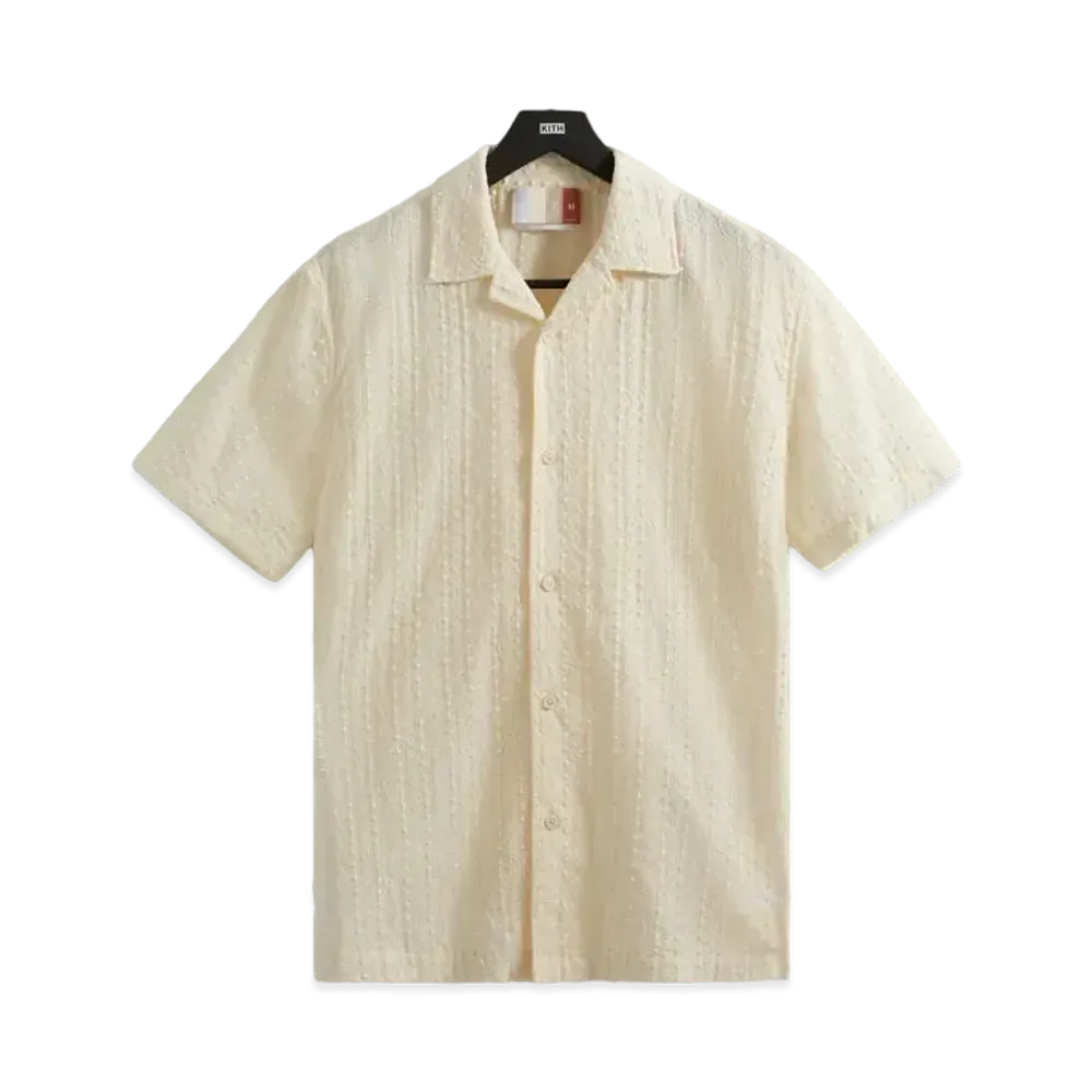 Kith Embroidered Voile Thompson Camp Collar Shirt "White"