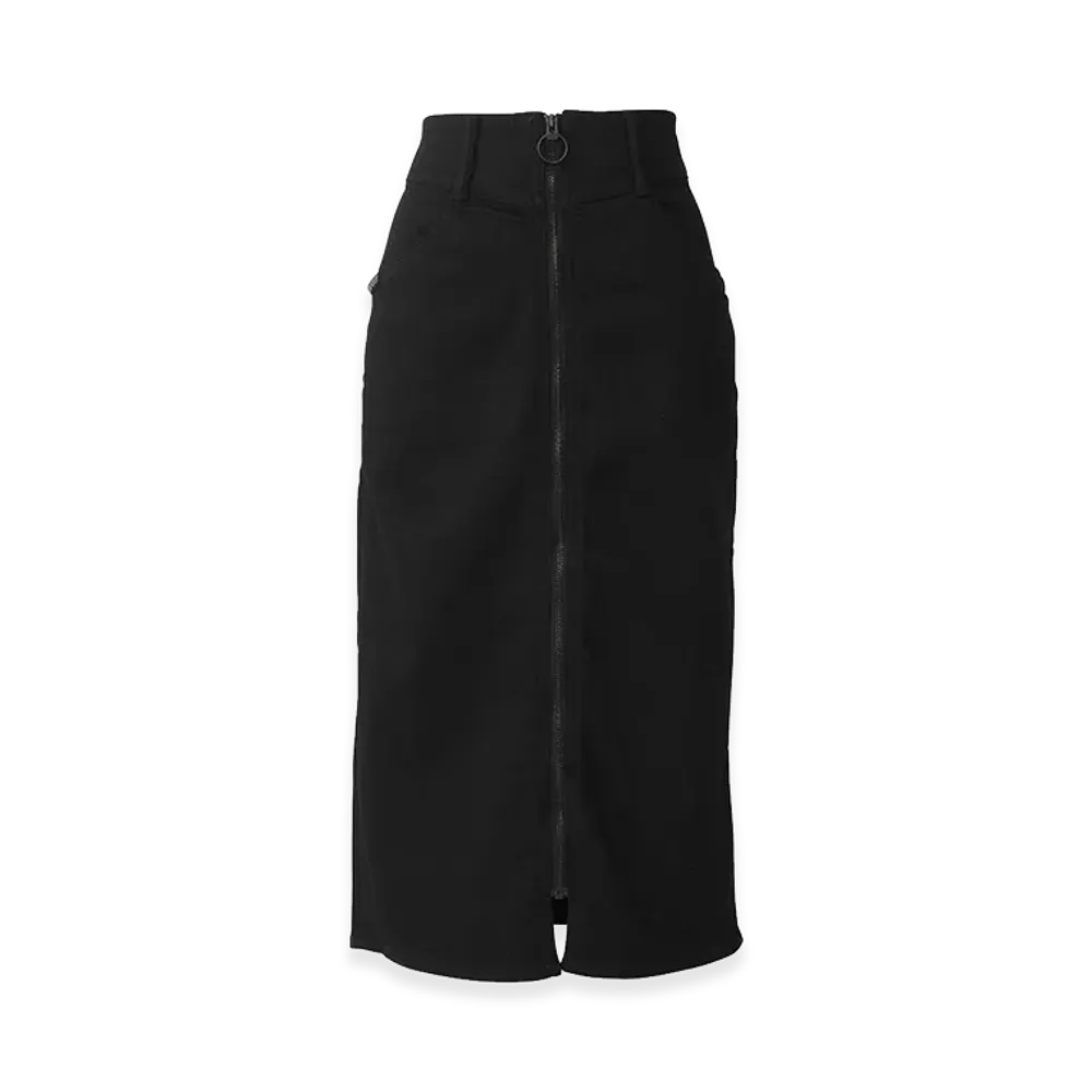 HYSTERIC GLAMOUR Women's Hysteric Glamour Front Zip Tight Denim Skirt "Black"