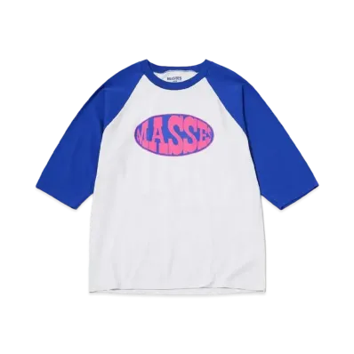 MASSES THREE QUARTER SHIRT OVAL "ROYAL x WHITE"