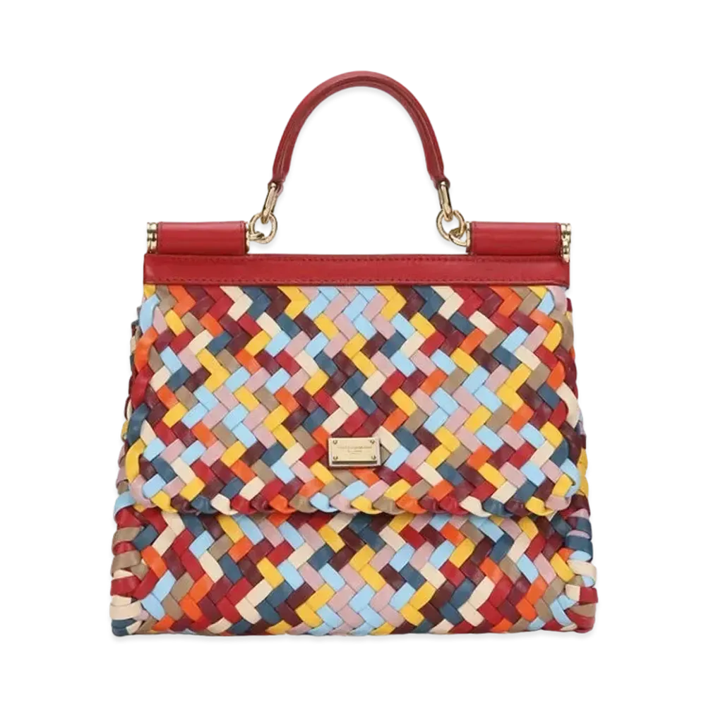 Dolce&Gabbana Sicily Bag Medium Wooben Napper Multicolor "Multicolor"