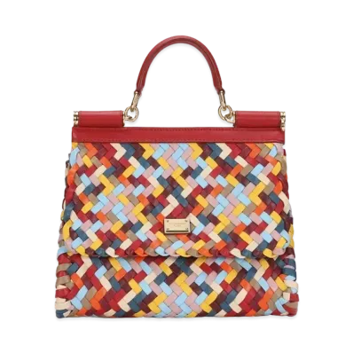 Dolce&Gabbana Sicily Bag Medium Wooben Napper Multicolor "Multicolor"