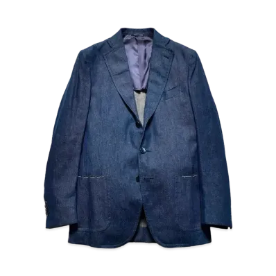 MINEDENIM Notched Lapel Tailored JKT "Navy"