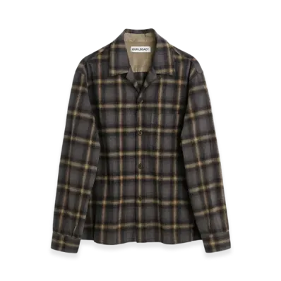 OUR LEGACY Heusen Shirt "Oyster Check Hairy Flannel"
