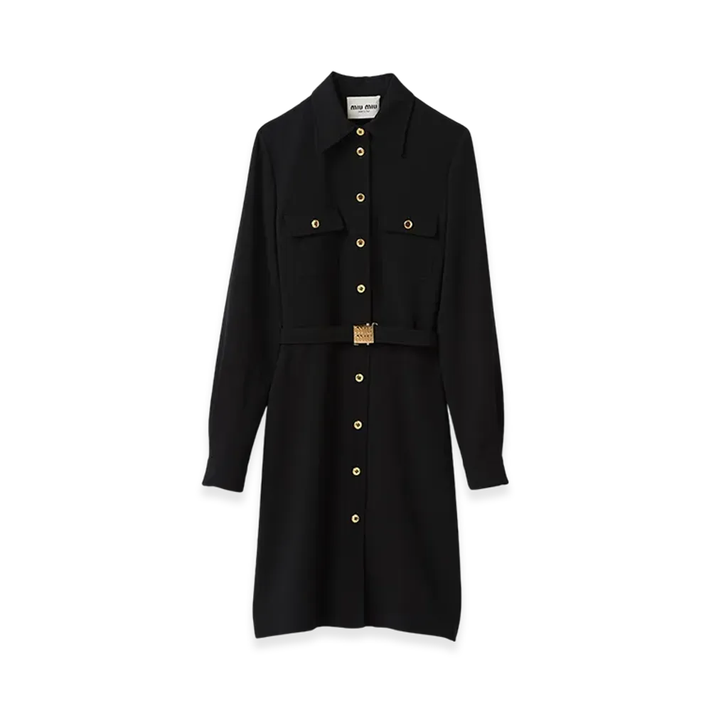 MIU MIU Women's Cady Dress "Black"