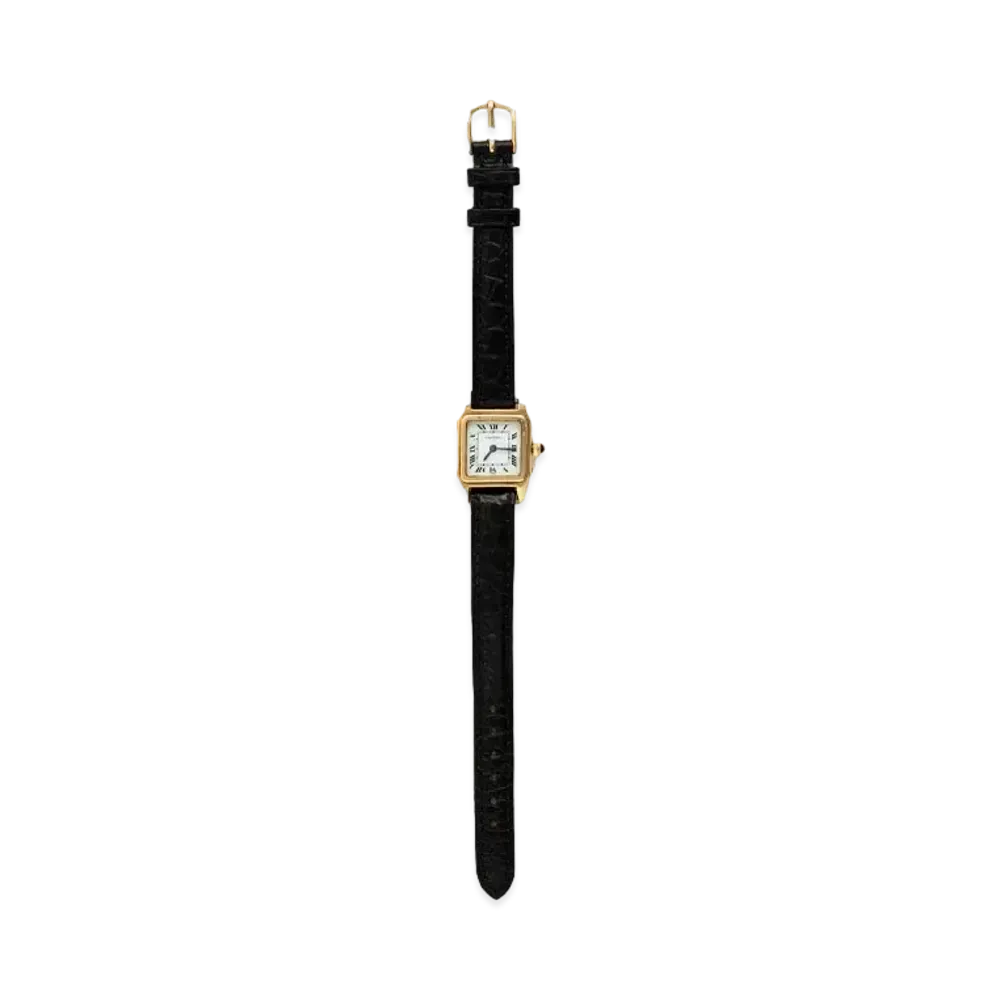 Aime Leon Dore Cartier Santos Dumont 18Kt Gold Watch "Black"