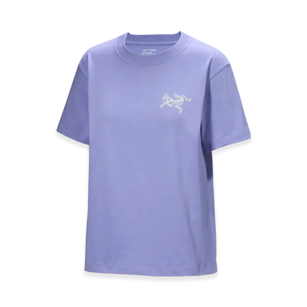 ARC'TERYX Women's Kragg Cotton Bird Tile Crew SS "Moonstone/Arc Silk" X000009499