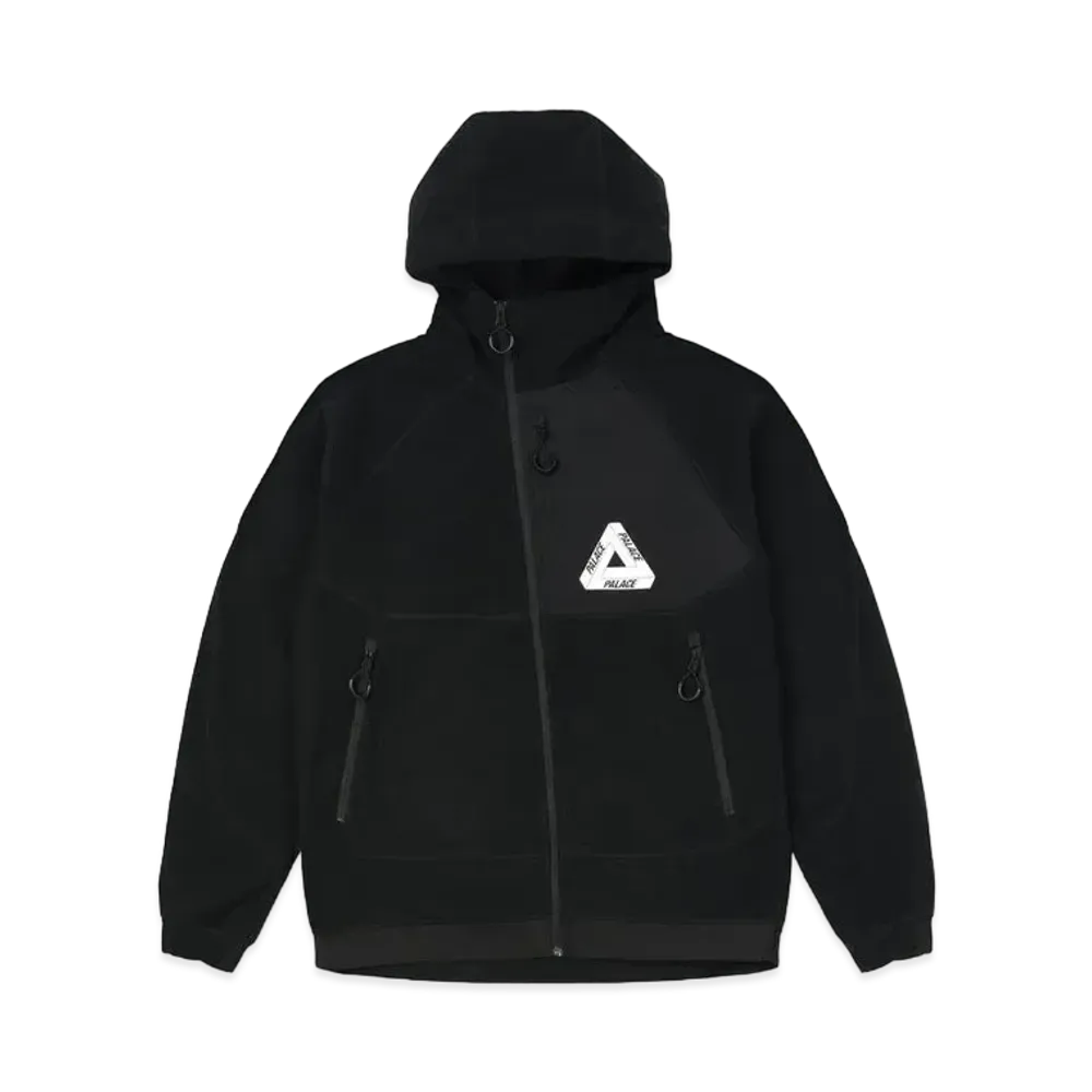 PALACE POLAR FLEECE ASYMMETRIC JACKET "Black"