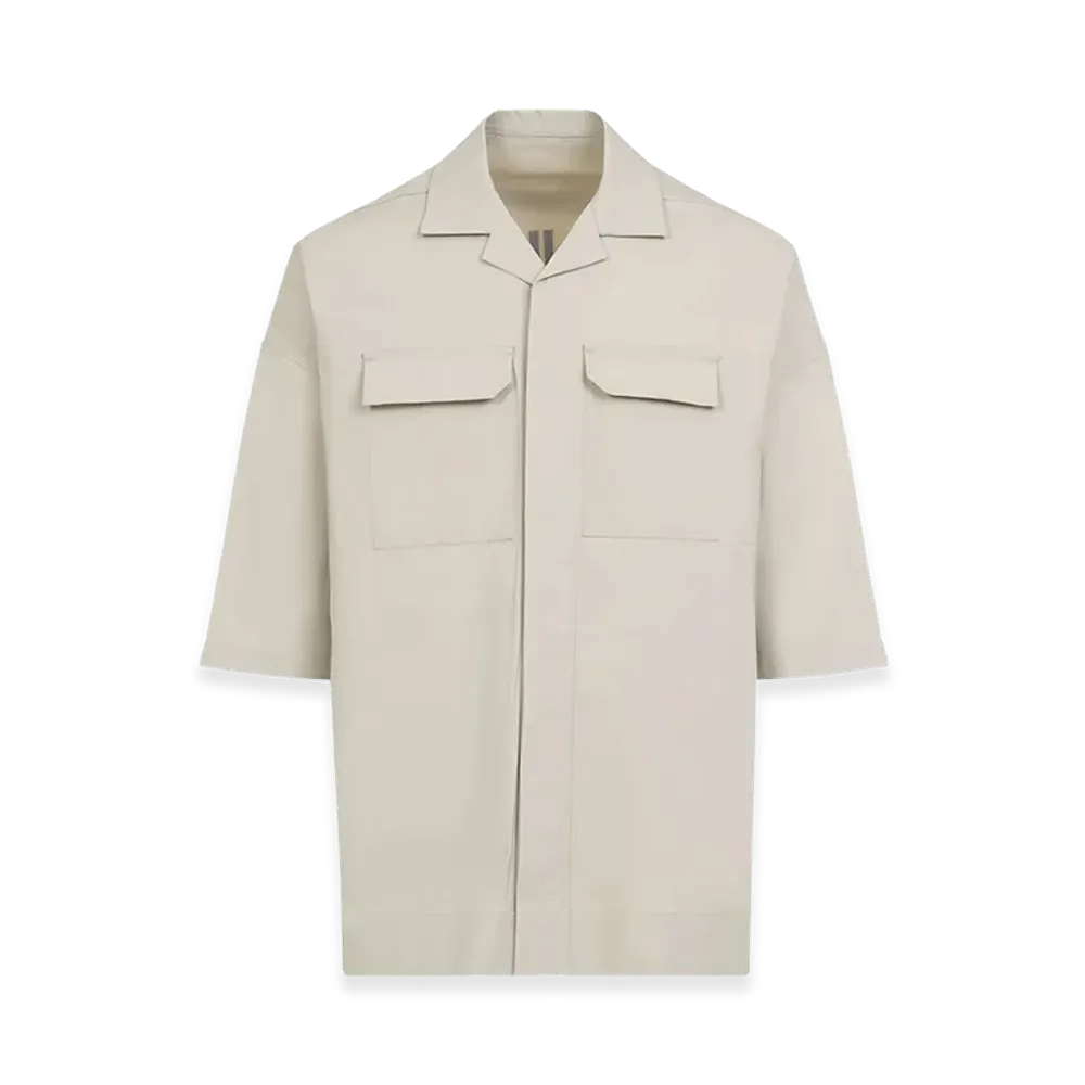 Rick Owens Magnum Tommy Short Sleeve Shirt "Sand Beige"