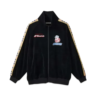 graniph x McDonald's Signboard Velvet Track Jacket "Black"