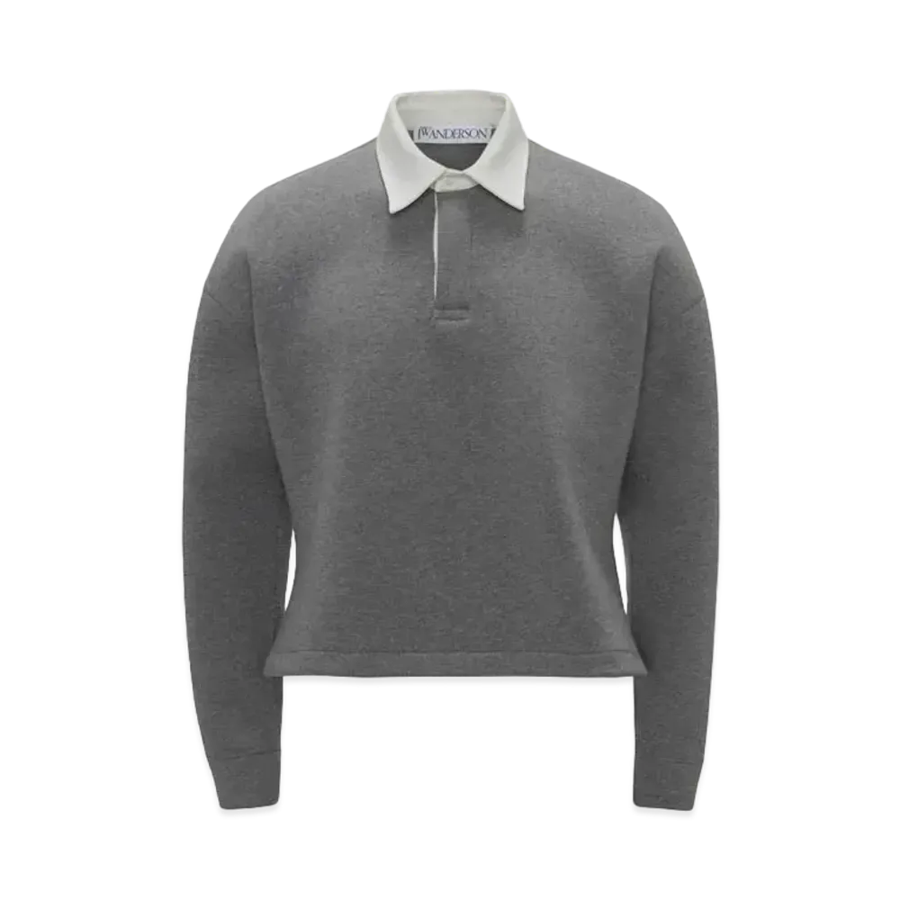 JW ANDERSON Structured Polo Top "Grey Melange"